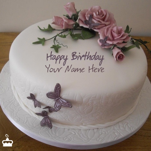 Birthday Flower Cake With Name