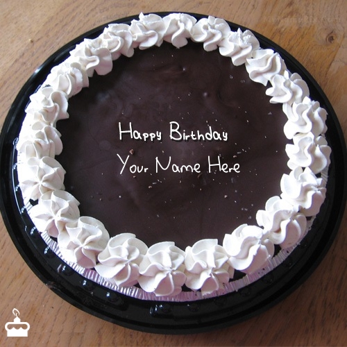 Fantastic Chocolate Icecream Birthday Cake With Name