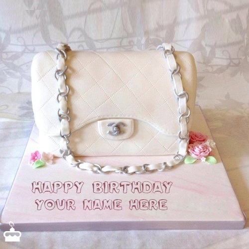 Bag Girly Cake With Name