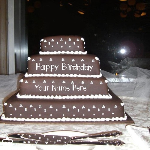 Happy Birthday Layered Cake With Name