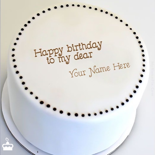 Simple Round Cake With Name