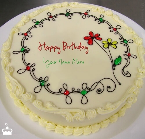 How to write names on beautiful birthday cakes online - YouTube